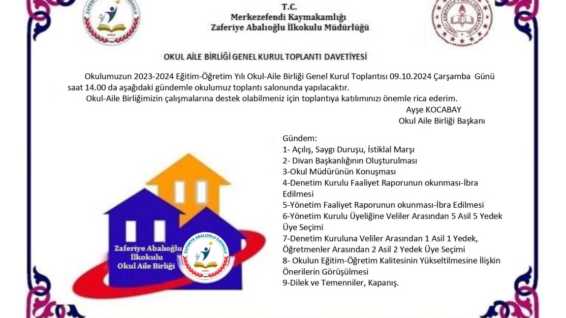 Okul Aile Birliği Toplantımız